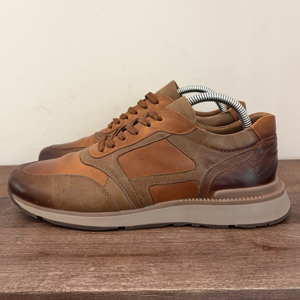 NAGU Mens Leather Sneakers Brown Casual Comfort Shoes Made In Colombia 39 / US 8